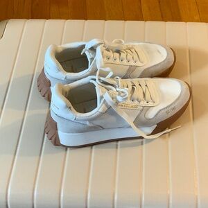 Sam Edelman White Sneakers with Brown Soles